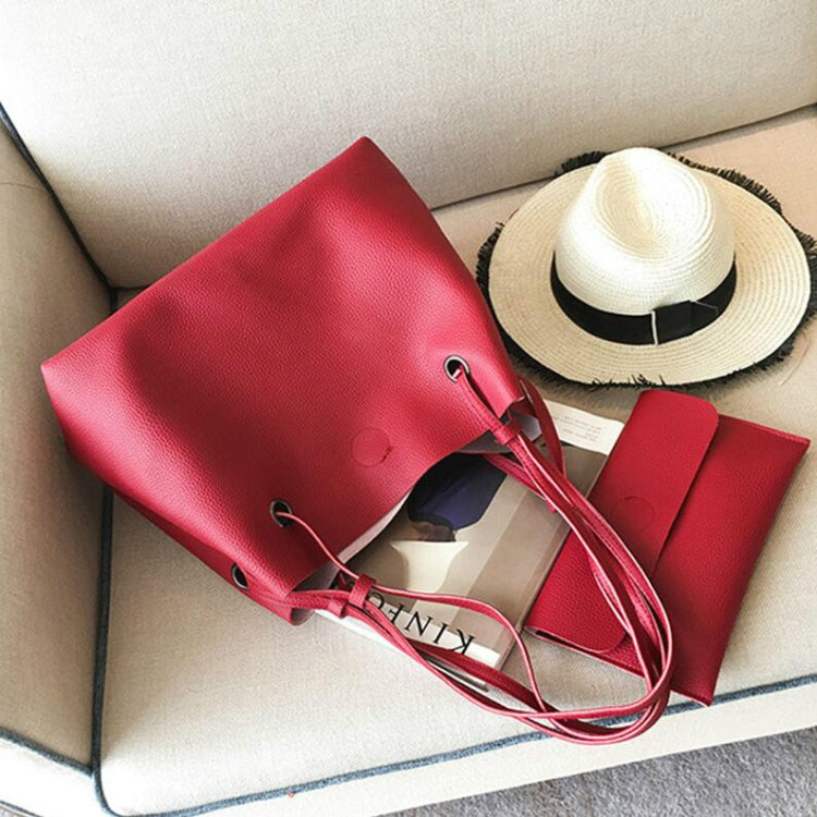 二合一 柔軟皮革女士包套裝奢侈時尚設計單肩包大休閑包手提包