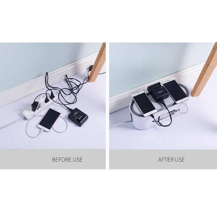 家居日用插線板收納盒充電器數據線電源插座整理盒