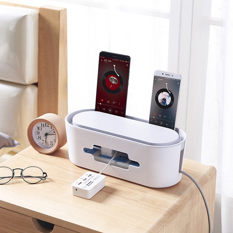 家居日用插線板收納盒充電器數據線電源插座整理盒