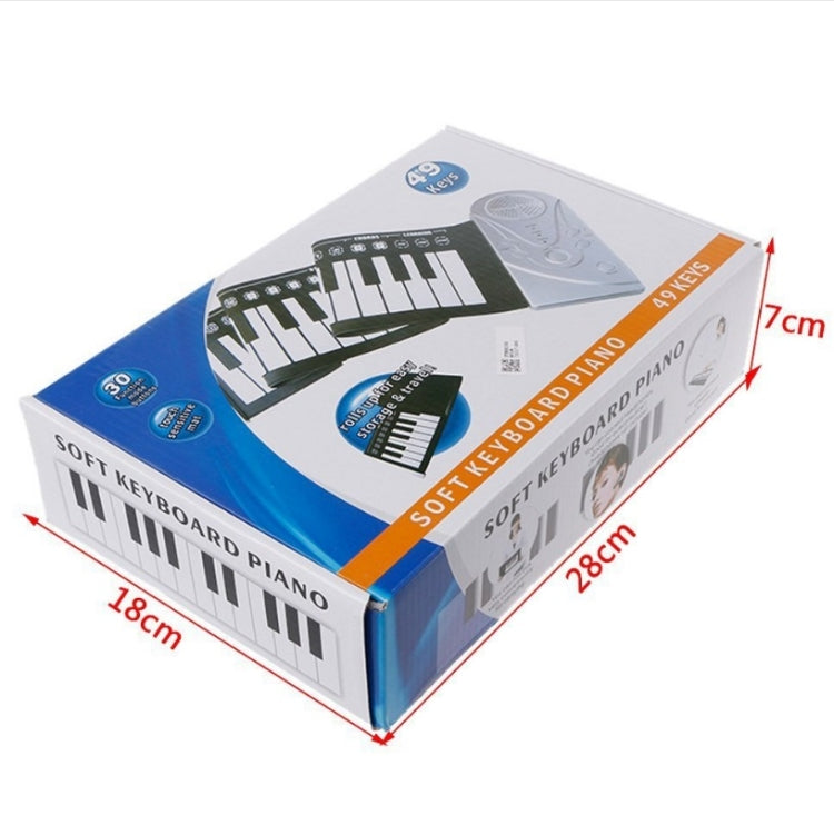 49鍵帶喇叭便攜手卷鋼琴 兒童初學練習电子琴