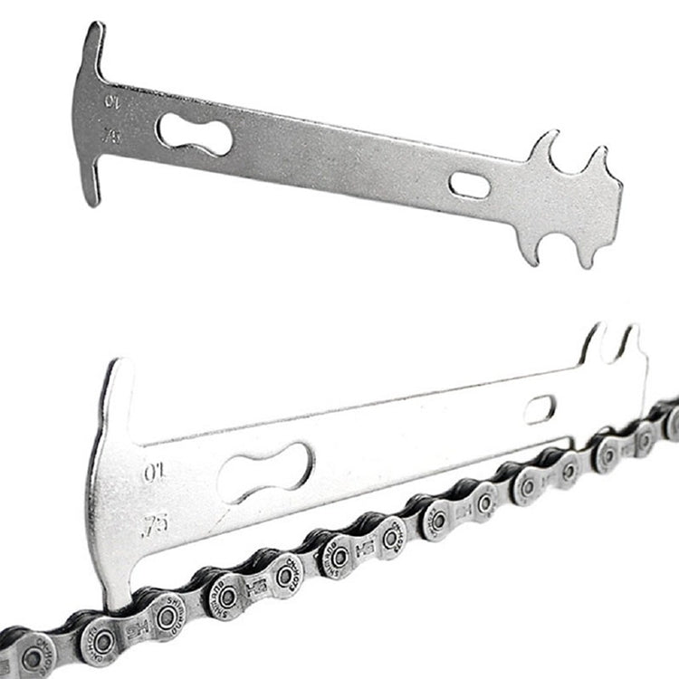 2個一賣 自行車鏈條磨損指示器檢查器山地公路自行車山地車鏈條儀錶測量標尺自行車更換修理工具