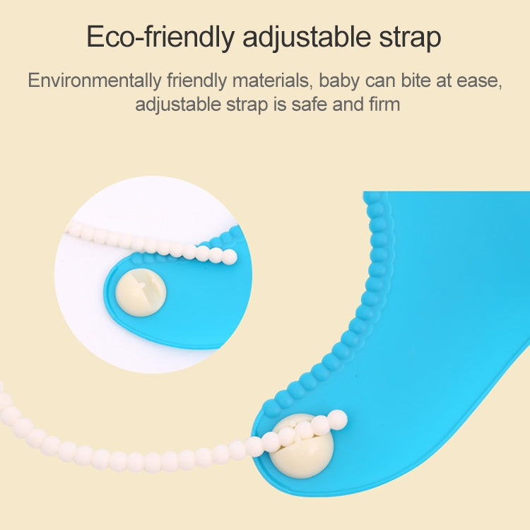 嬰幼兒防水硅膠圍兜嬰兒餵養午餐捲簾圍裙