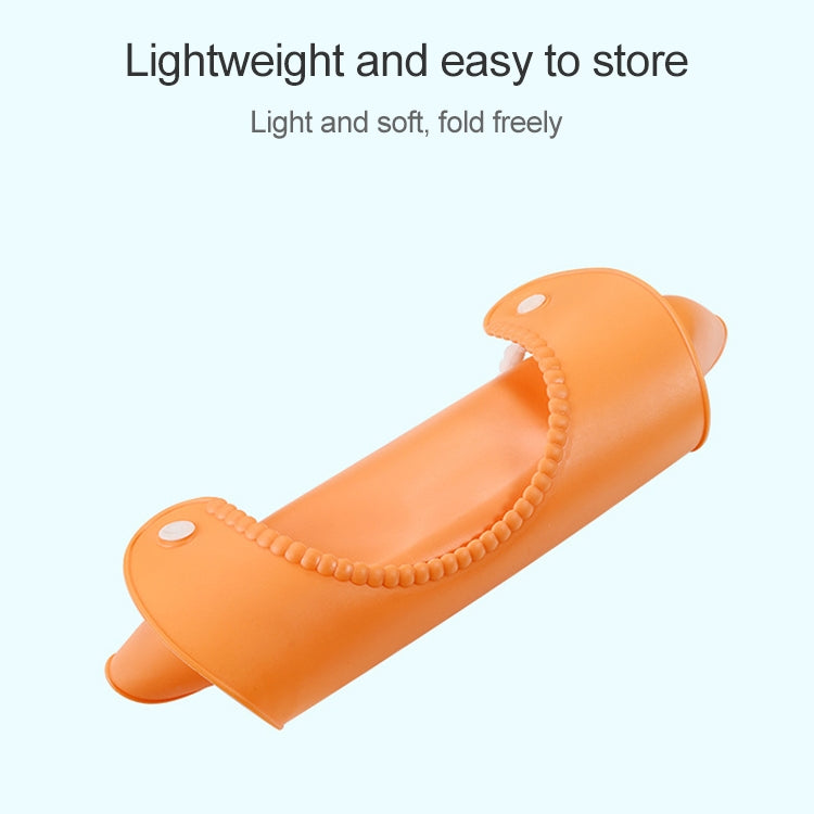 嬰幼兒防水硅膠圍兜嬰兒餵養午餐捲簾圍裙