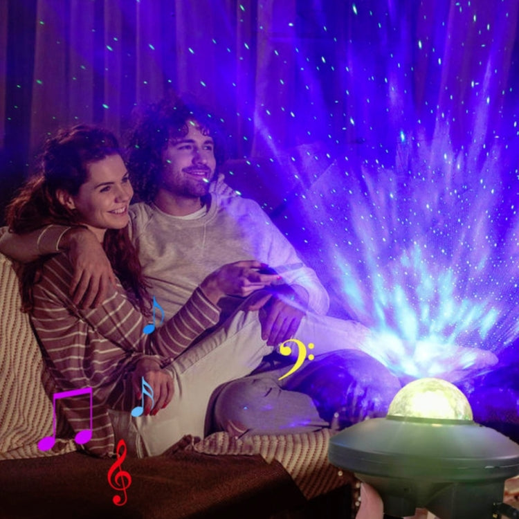 LED水紋激光星空投影燈USB遙控藍牙激光聲控激光鐳射燈旋轉魔球燈