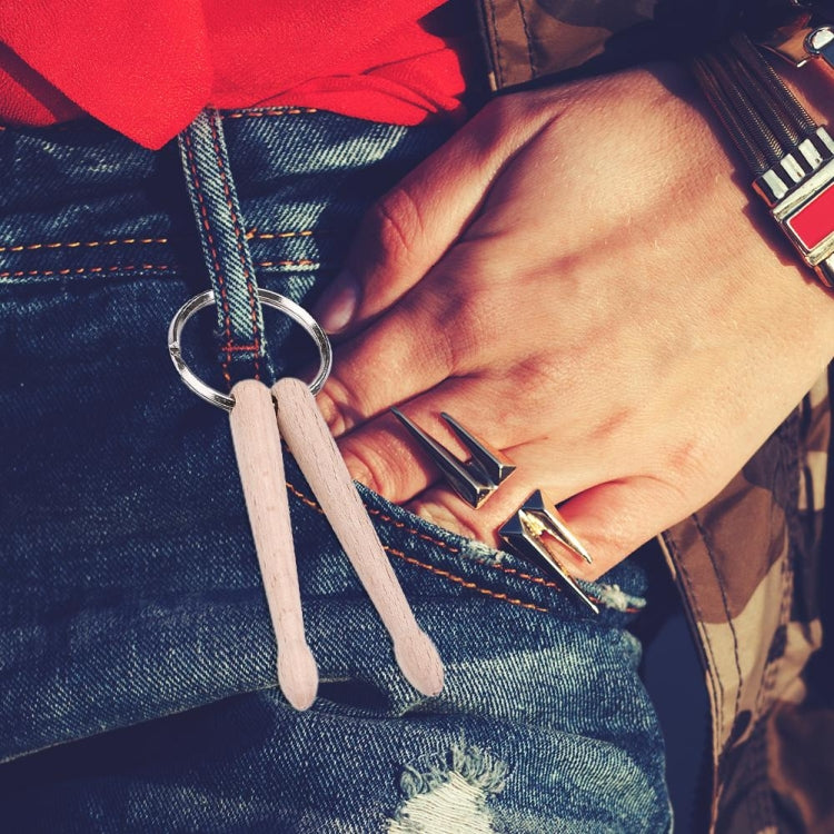 迷你鼓槌鑰匙扣櫸木鼓棒