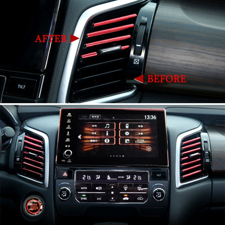 10個裝 汽車內飾造型裝飾空調出風口U形亮條夾