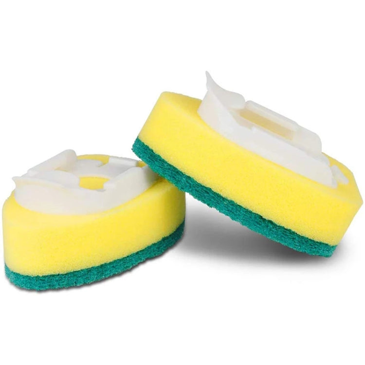 廚房塑料長柄清潔刷可自動加液刷鍋洗碗刷可拆卸替換海綿去污刷子