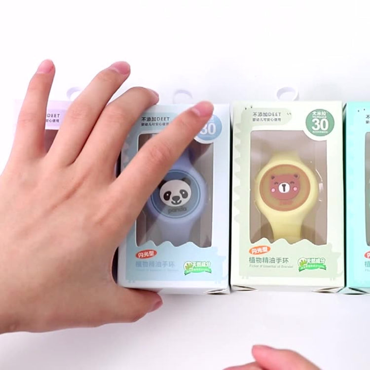 4個一賣 戶外便攜卡通驅蚊手環防蚊啪啪圈