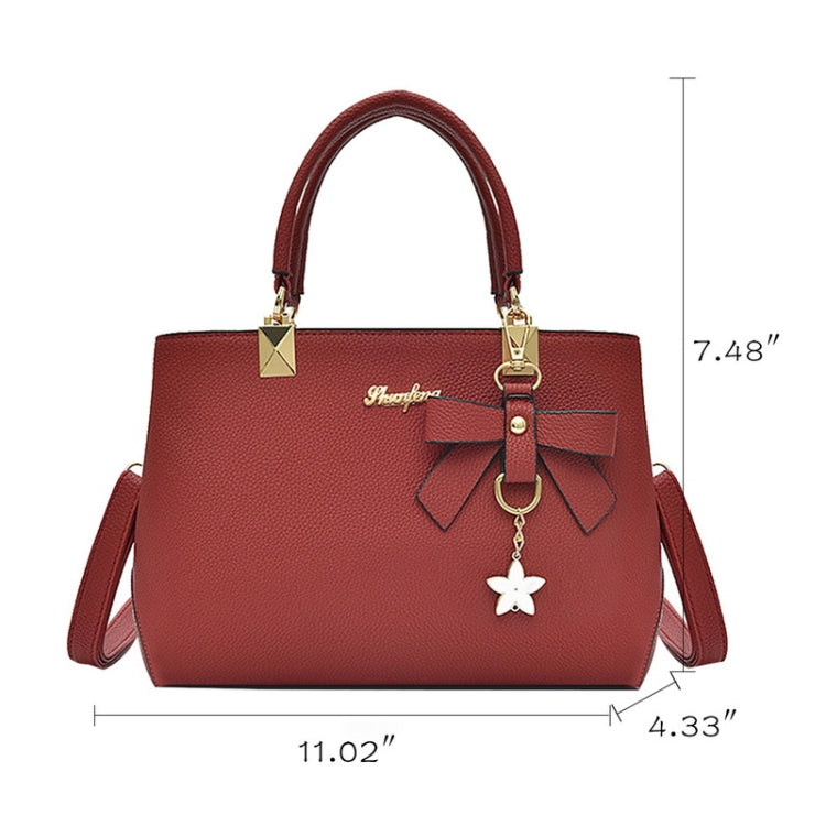 女士奢華手提包梅花蝴蝶結甜美斜挎包