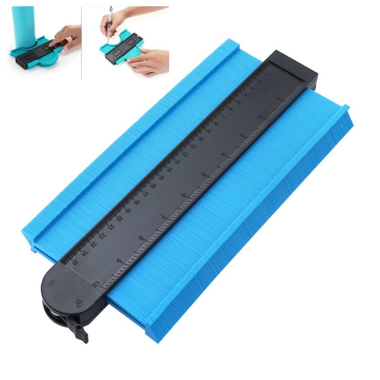 10寸自鎖輪廓規加密加寬弧度測量尺