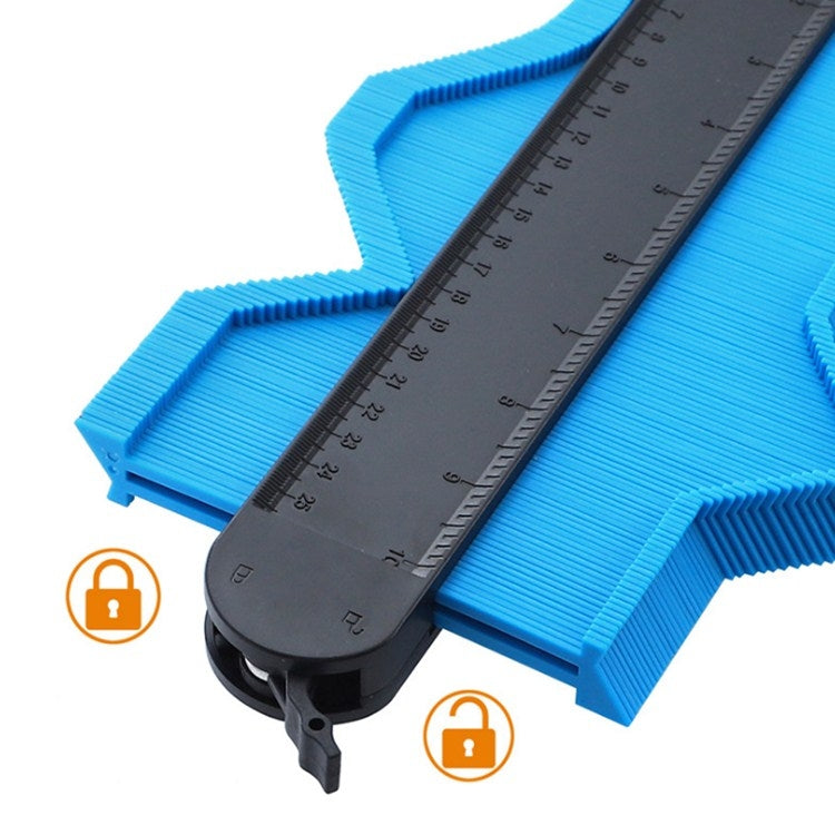 10寸自鎖輪廓規加密加寬弧度測量尺