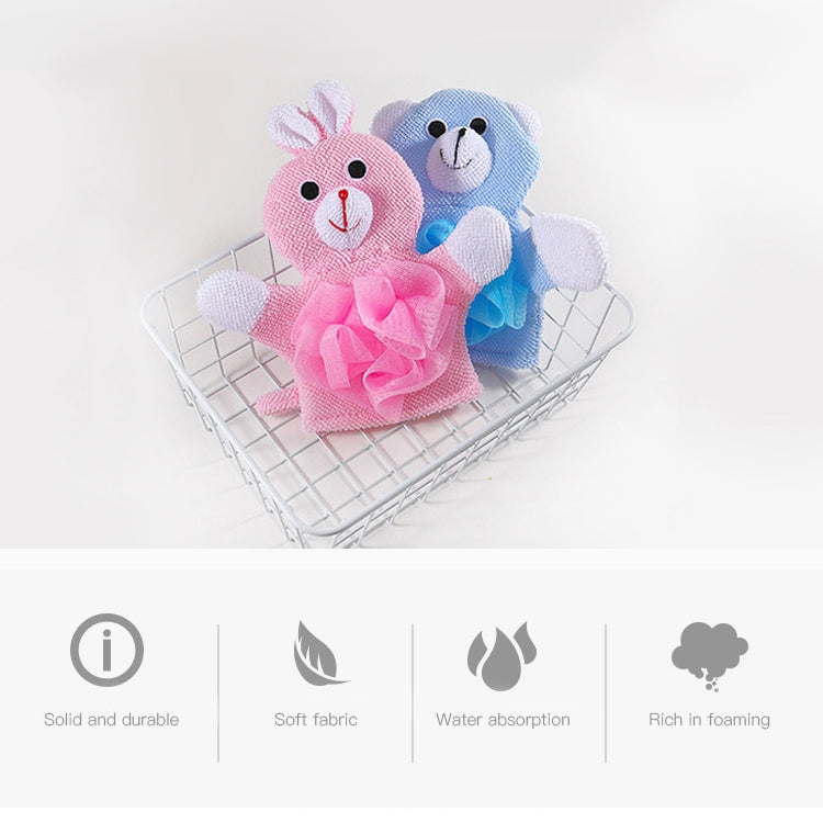卡通兒童雙面搓澡巾加厚沐浴手套