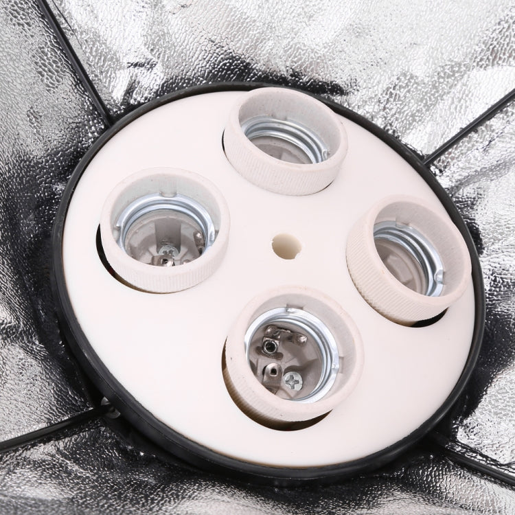 攝影棚柔光箱套件 (四燈座+ 50 X70CM閃光燈柔光箱+ 2米燈架)