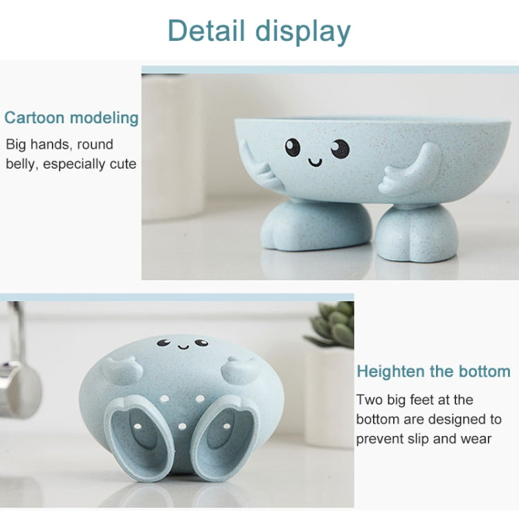 兩件一賣 小麥秸稈卡通香皂盒