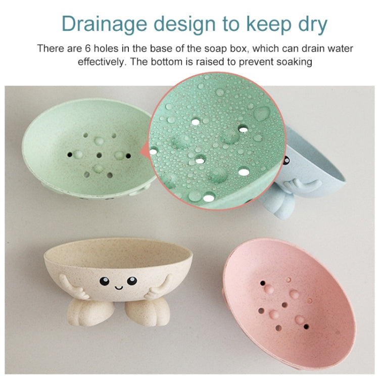 兩件一賣 小麥秸稈卡通香皂盒
