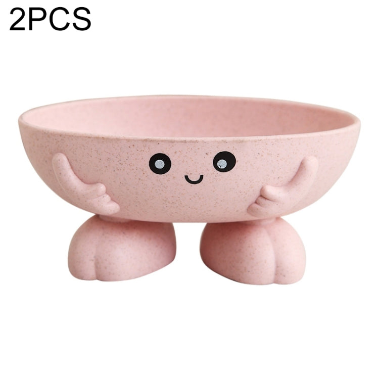 兩件一賣 小麥秸稈卡通香皂盒