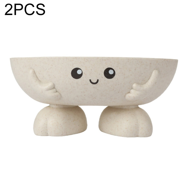 兩件一賣 小麥秸稈卡通香皂盒