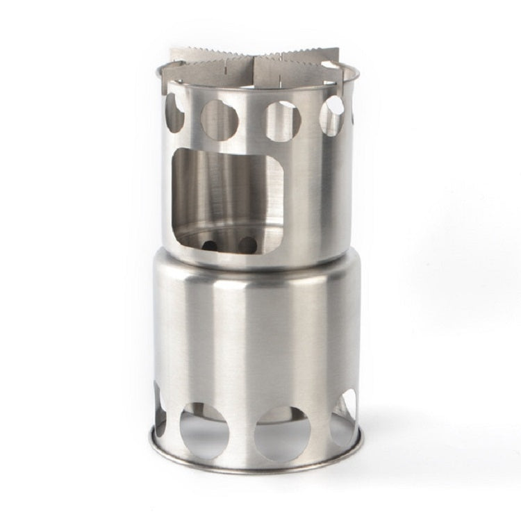 戶外不銹鋼防風柴火爐便攜野營烤火爐套裝