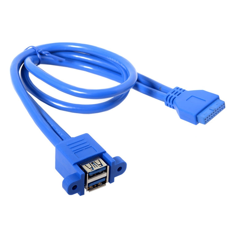 主板20pin轉雙層usb3.0擴展線延長線帶耳朵擋板線