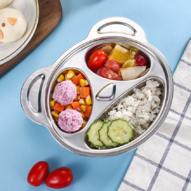 兒童家用不銹鋼分格卡通餐盤