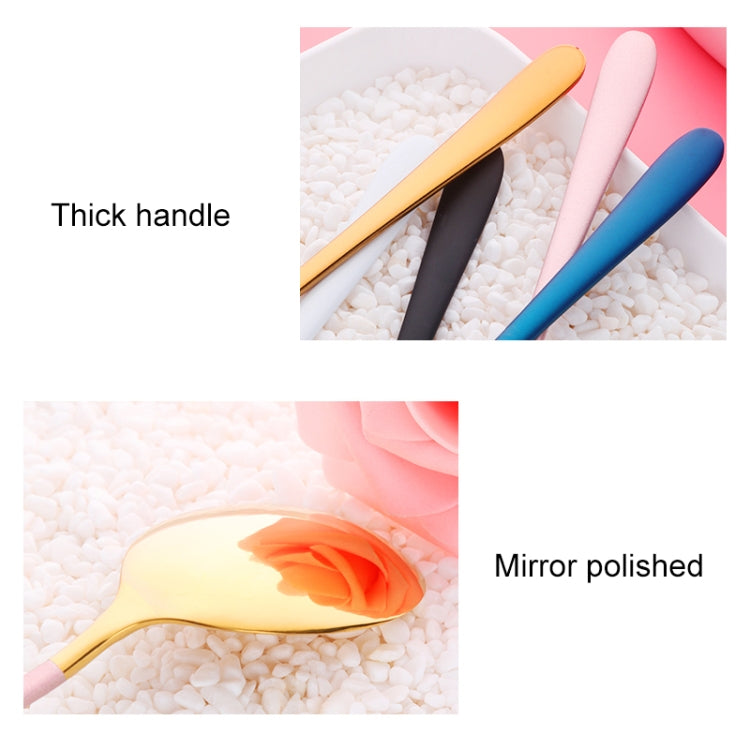 簡約不銹鋼鍍鈦長柄飯湯勺子