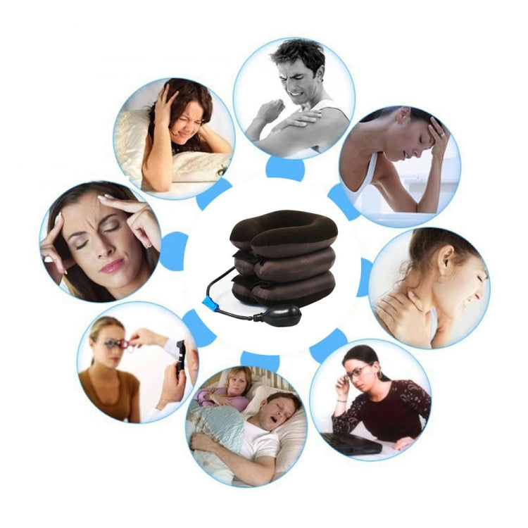 充氣式頸椎頸部牽引器軟頭背部肩部疼痛按摩器頭痛疼痛緩解鬆弛支撐