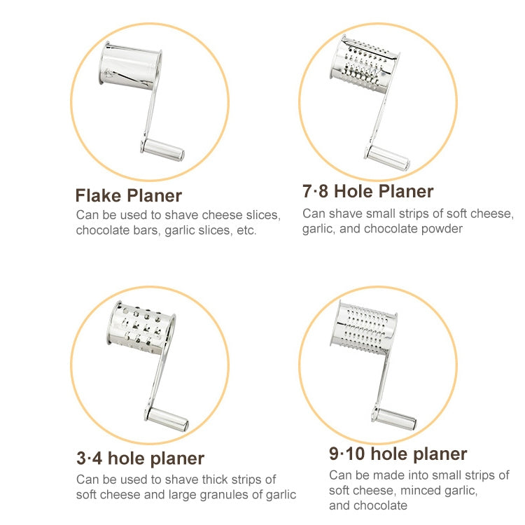 奶酪刨絲器 旋轉芝士刨 不銹鋼手搖曲柄旋轉切碎機