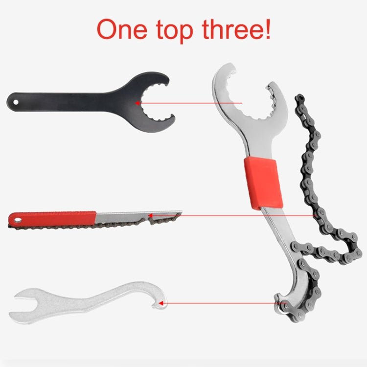 2個一賣三合一自行車一體中軸飛輪固定扳手尾勾工具