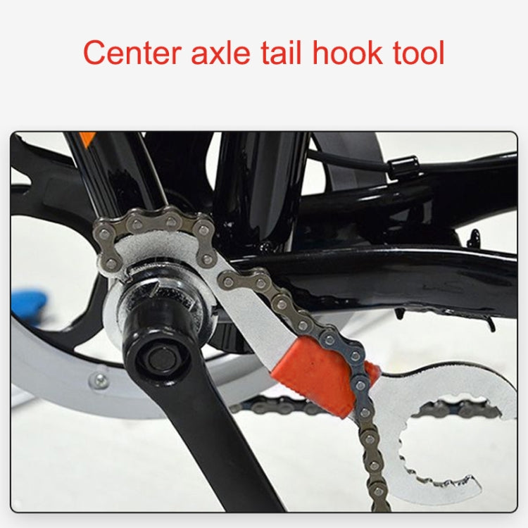 2個一賣三合一自行車一體中軸飛輪固定扳手尾勾工具