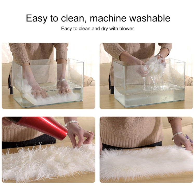 豪華長方形軟質人造羊毛羊皮蓬鬆地毯毛皮地毯