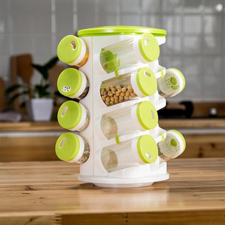 16個/套 調味罐辣椒鹽調味瓶塑料瓶廚房胡椒瓶調料架調味架套裝