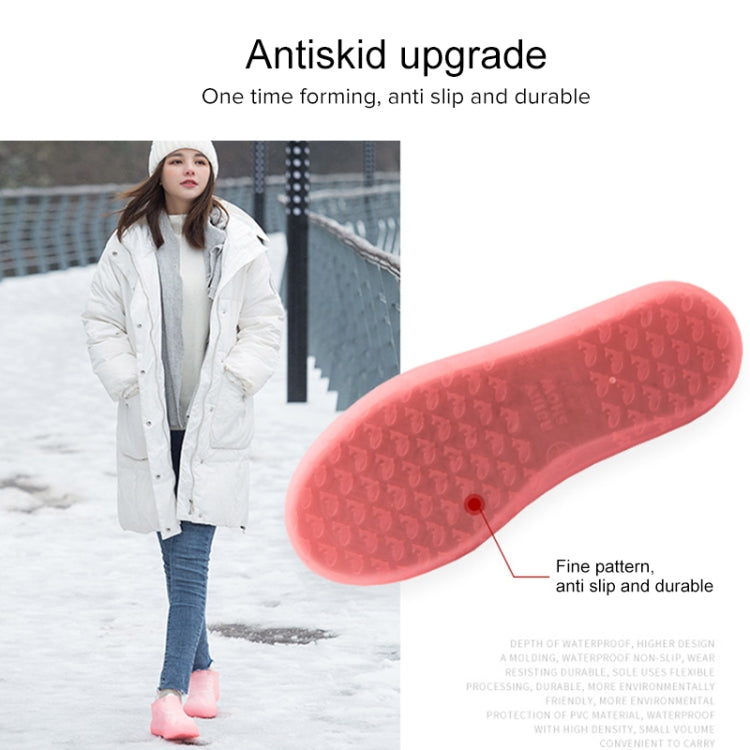 便攜式雨鞋防水可重複使用彈性PVC鞋套