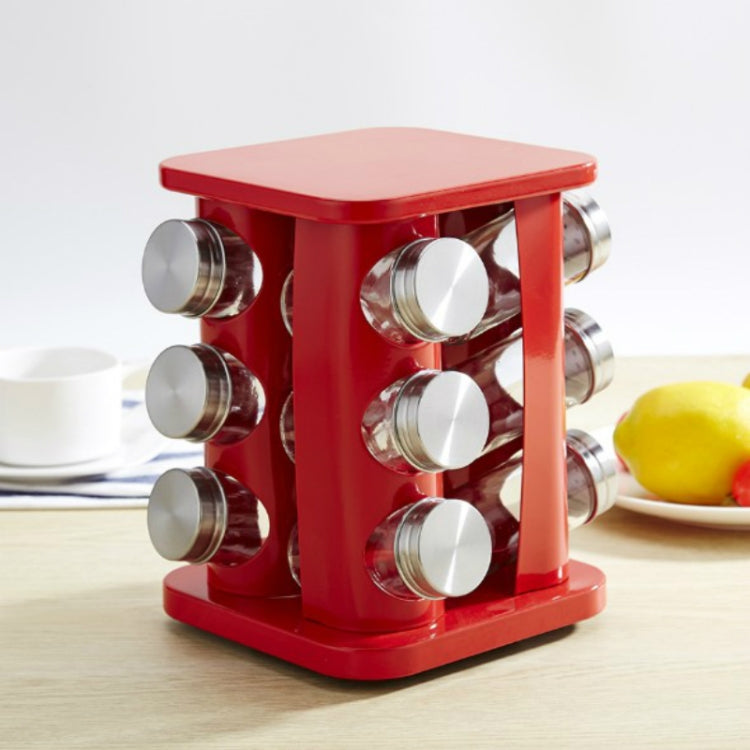12合一 不銹鋼旋轉調味罐套裝 帶方形底座