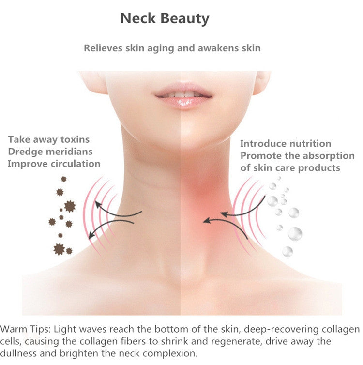 電動海豚頸部按摩器 除皺手持震動頸部臉部按摩美容儀工具