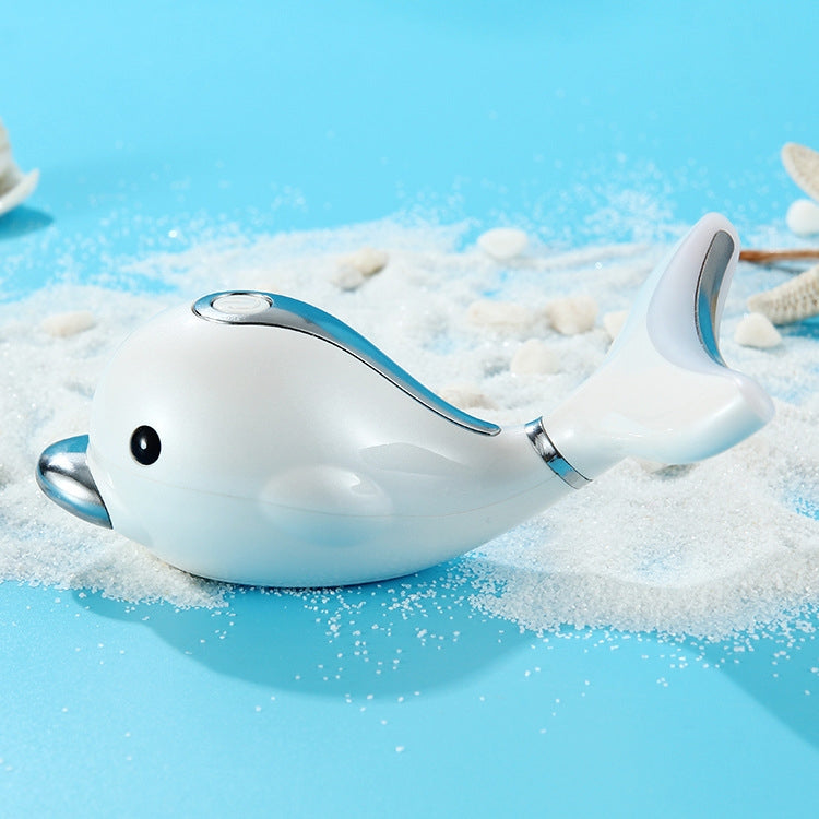 電動海豚頸部按摩器 除皺手持震動頸部臉部按摩美容儀工具