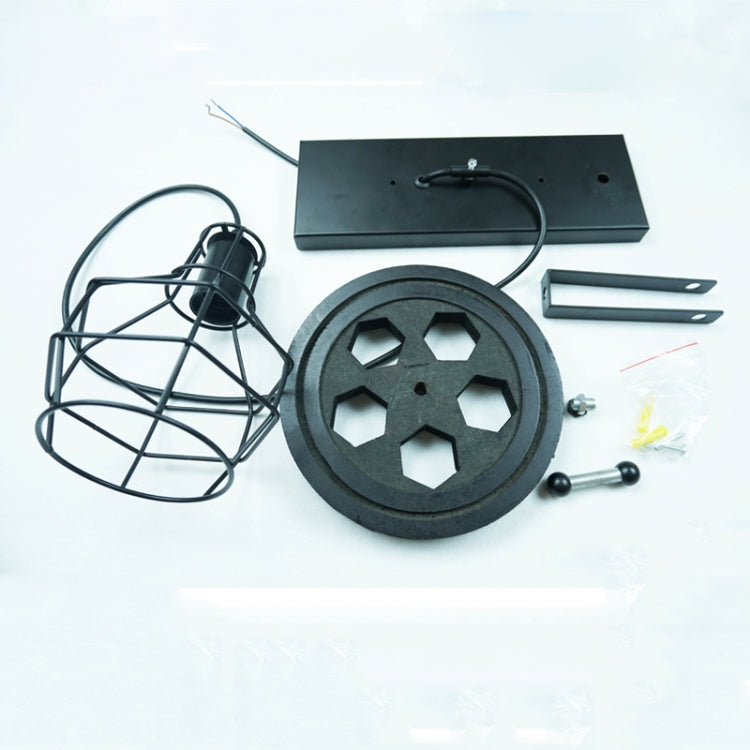 40W 手雷款復古鐵藝滑輪升降壁燈 走廊過道玄關牆壁燈