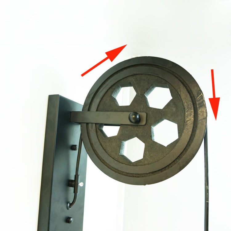 40W 手雷款復古鐵藝滑輪升降壁燈 走廊過道玄關牆壁燈