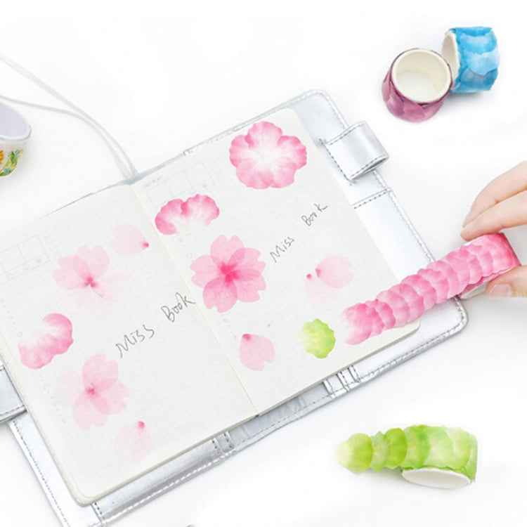 花瓣膠帶裝飾 遮蔽膠帶剪貼日記紙貼紙 尺寸：4.0x3.5cm