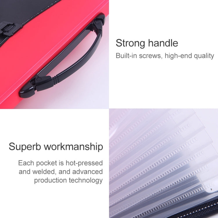 便攜式12層文件袋 A4風琴包分類文件夾PP存儲夾票務包