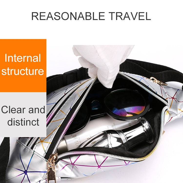 PU皮鐳射圖案腰包男女胸包斜挎包