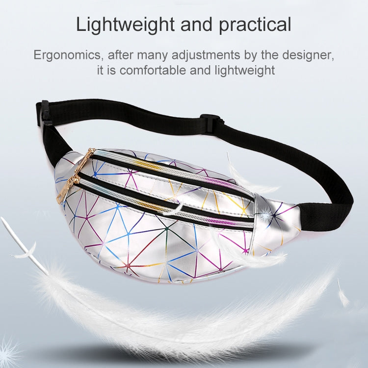 PU皮鐳射圖案腰包男女胸包斜挎包