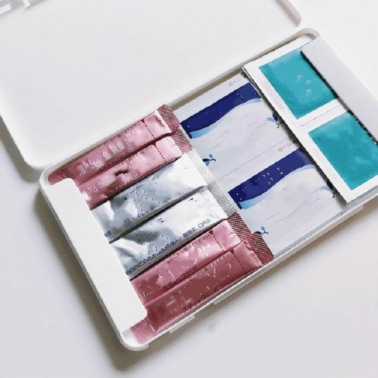 口罩收納盒防塵防潮便攜式創口貼票據暫存夾