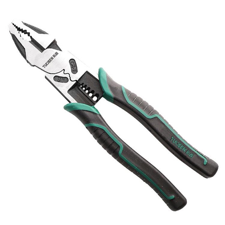 拓森 多功能壓線剝線省力平口鉗老虎鉗手動鋼絲鉗