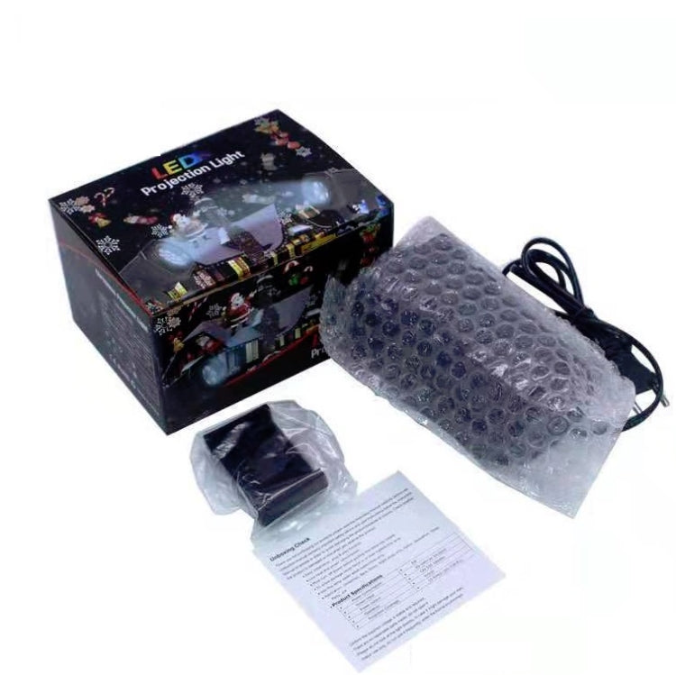 8W LED舞檯燈光聖誕雪花圖案投影燈效果激光燈