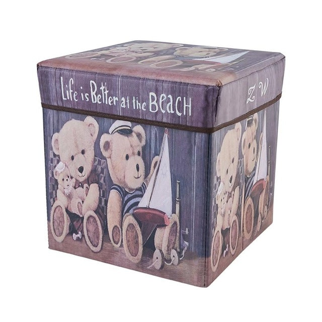 多功能儲物凳可坐成人摺疊椅家用換鞋凳兒童收納盒