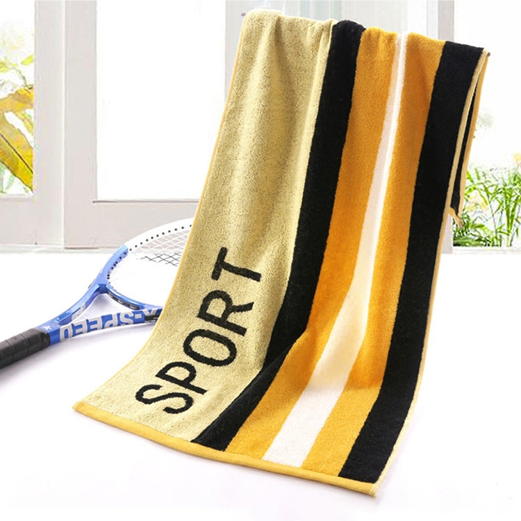 條紋純棉加厚健身毛巾