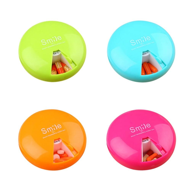 便攜式7天藥丸容器旋轉藥盒