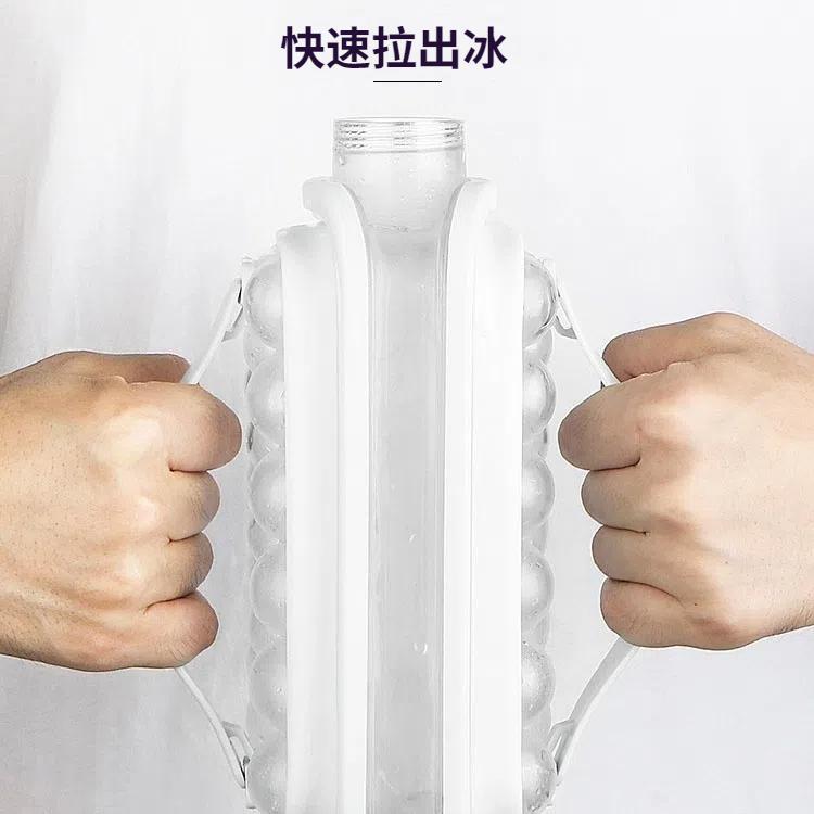 二合一 17格冰格+製冰壺帶蓋速凍冰格套裝 白色