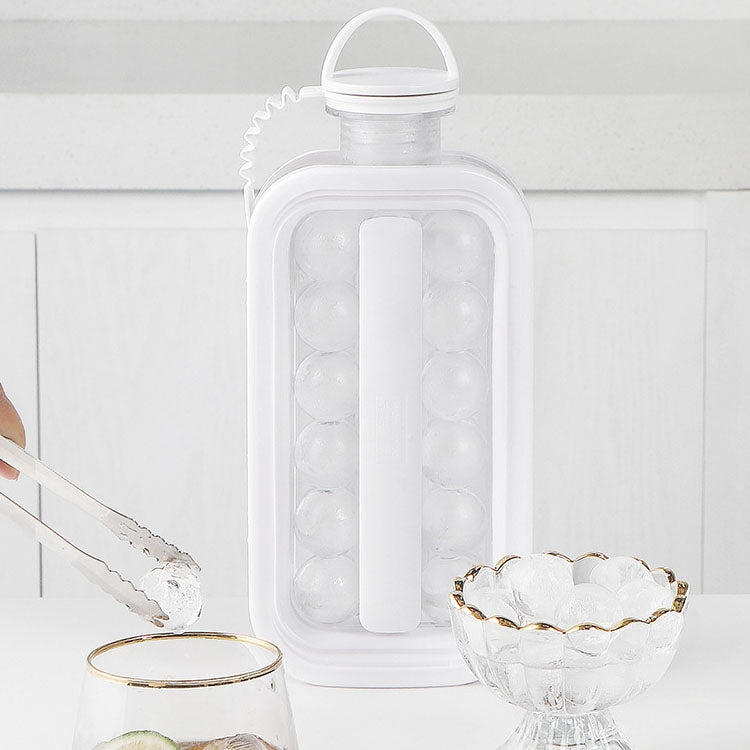 二合一 17格冰格+製冰壺帶蓋速凍冰格套裝 白色