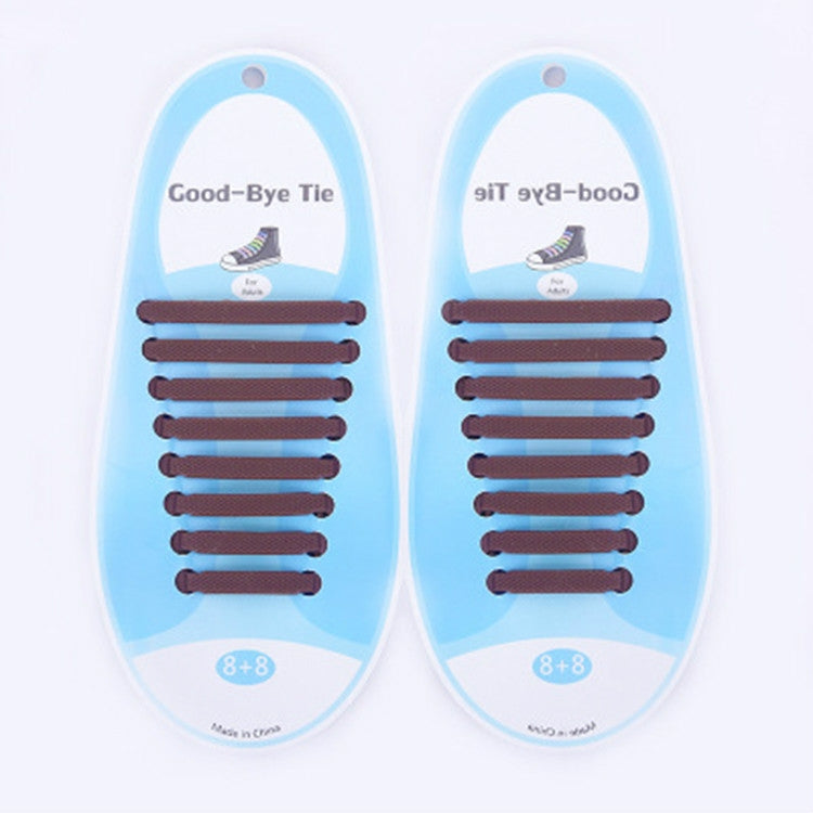 16件/套 跑步無系帶鞋帶時尚男女通用運動彈力硅膠鞋帶